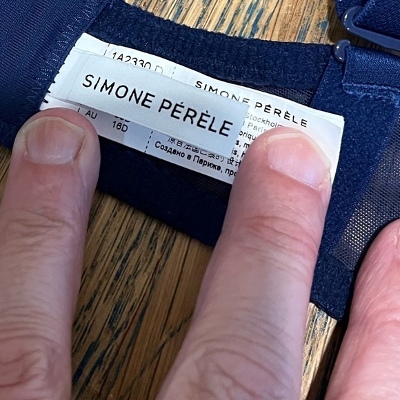 💙 SIMONE PÉRÈLE Embroidered Underwire Bra 38D - Picture 6 of 8